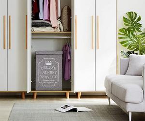 Housse de panier à linge pliable et imperméable <span class=keywords><strong>Lesort</strong></span> KD03-1093 en polyester 600D avec poignées en métal pour chambre, salle de bain, dortoir universitaire - Product Image 3