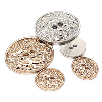 Boutons de bijou à tige en alliage de zinc en vrac Style plat pour T-shirts pour hommes Blazers pour femmes Placage or et argent antique pour la couture