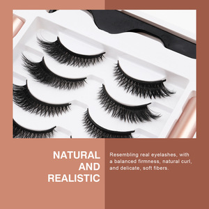 Kit de cils magnétiques longs effet œil de chat et queue de poisson, bande fine invisible, ensemble d'eye-liner liquide magnétique sans colle, ultra léger - Product Image 3