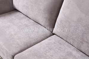 <span class=keywords><strong>Moderno</strong></span> e minimalista di alta qualità tessuto di lino <span class=keywords><strong>grigio</strong></span> divano a tre posti soggiorno spugna riempito divano letto a due posti - Product Image 3