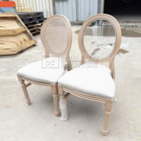 Chaises de mariage Louis en résine plastique PP, aspect bois, dossier rond, pour événements de réception, mariages, hôtels de luxe, extérieur