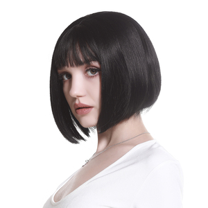 Perruque Courte Synthétique Blanche pour Femme, <span class=keywords><strong>Coupe</strong></span> Pixie en Dentelle Transparente avec <span class=keywords><strong>Frange</strong></span> Droite, Effet Perle Naturelle, Prix Bas - Product Image 2