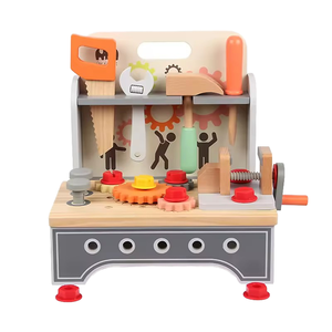 Banc de travail <span class=keywords><strong>en</strong></span> <span class=keywords><strong>bois</strong></span> pour enfants le plus populaire, jouets de jeu d'imitation pour développer la dextérité manuelle - Product Image 1