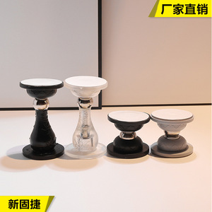 Magnetic Door Stopper Short White Silicone Floor Mount Minimalist Design Easy Installation - Product Image 4