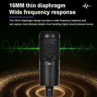 Microphone de Studio Professionnel à Condensateur Cardioïde AT2020 48V, Idéal pour le Podcasting, le Streaming en Direct et l'Équipement Musical