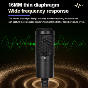 Micro thu âm chuyên nghiệp AT2020 48V, micro tụ điện dành cho podcast, phát trực tiếp, thiết bị âm nhạc, micro tụ điện cardioid chuyên nghiệp cho phòng thu - Product Image 3