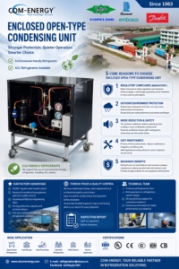 Unité de condensation fermée COM-ENERGY compatible A2L <span class=keywords><strong>R455A</strong></span> R454B R454C, compresseur à double température pour refroidissement et congélation, certifiée CE - Product Image 2