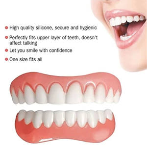 Fausses dents complètes personnalisées, couvrant l'ensemble de la dentition, embellissent le sourire, blanchissent les dents, facettes dentaires, ajustement confortable, prothèse flexible - Product Image 5