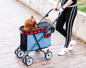 Carrito Para Perro מתקפל נסיעות לחיות מחמד עגלת חתול עגלת Carrier עם 4 גלגלים עבור קטן בינוני כלבים יוקרה כלב חיות מחמד עגלות - Product Image 4