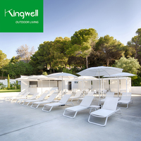 Meubles de piscine extérieure de luxe ensembles de salon balcon plage aluminium Chaise longue Chaisr piscine chaise longue pour hôtel