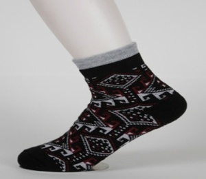 Women Patterned Crew <b>Socks</b> Combed Cotton <b>Soft</b> Breathable Daily Wear <b>Socks</b> - Product Image 2