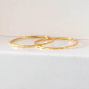 Flash sand anello smerigliato molto fine moda donna semplice anello di coda sottile pianura oro 18 carati anello dito indice gioielli - Product Image 2