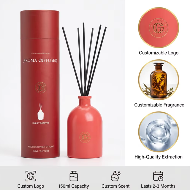 Factory Luxury Reed Diffuser Essential Oil Long Lasting 2 Months Home Indoor Fragrance Ornament Deodorant Scent for Hotel