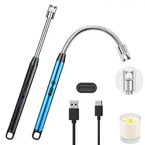 Lovisle Tech Electric Lighter with 360 Flexible Long Neck USB Rechargeable Electric Arc Lighter with LED Battery Display
