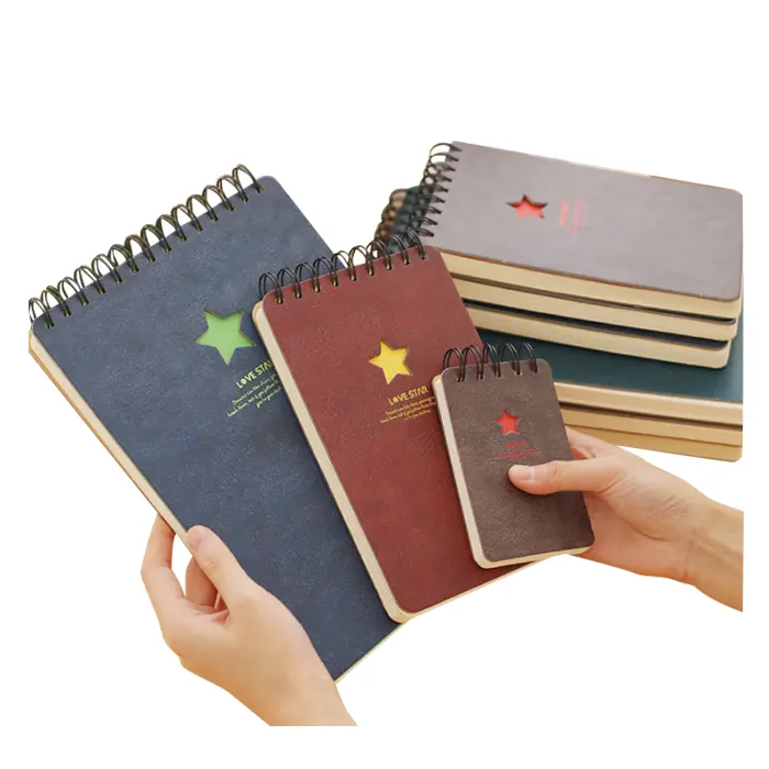 Pequeño cuaderno personalizado de tapa dura de alta calidad respetuoso con el medio ambiente mejor cuaderno encuadernado en espiral