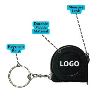 Cinta métrica portátil personalizada de 6 pies con llavero y bloqueo deslizante estable, regla de medición para el cuerpo, fácil de leer, métrica/pulgadas - Product Image 3