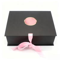 Boîte cadeau de luxe à fermeture magnétique avec logo personnalisé en relief, doublure en satin et impression quadricolore pour extensions de cheveux et perruques en cheveux naturels