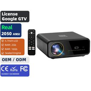 โปรเจคเตอร์เลเซอร์ MINI Smart TV รุ่นใหม่ล่าสุด 2050 ANSI GAME Ai ระบบ Android GTV Widevine L1 ระยะฉายสั้น ยุโรป CE ROHS ญี่ปุ่น OEM AUN U001 - Product Image 1