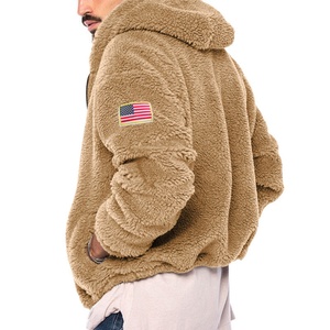 Chaqueta de Forro Polar de Lana Suelta y Cómoda de Alta Calidad con Logotipo Personalizado, Chaqueta de Invierno para Deportes al Aire Libre, Talla Grande para Hombre, Suave - Product Image 5