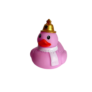 Brinquedos de Banho em Forma de Pato de Borracha PVC Personalizados com Design de Padrões para o Natal - Product Image 3