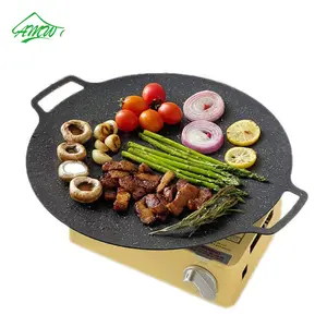 41CM Korean-style Outdoor Magnetic Oven Roasting Pan Medical Stone Barbecue Plate Open Fire Fine Iron Barbecue Plate