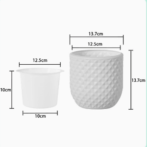 <span class=keywords><strong>Maceta</strong></span> de Material PE con Absorción Automática de Agua, Estilo Moderno, Tradicional, Minimalista, para Cultivo Hidropónico, Color Rojo - Product Image 6