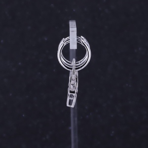 Starsgem 18K เครื่องประดับงานแต่งงานสีขาวทองคลาสสิกห้อยห่วงต่างหูวาง diamod - Product Image 2