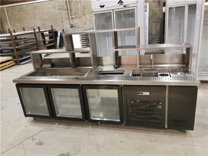 Mostrador Refrigerado Comercial para Pizzas con Barra de Ensaladas / Mostrador Refrigerado Preparación de Alimentos - Product Image 2