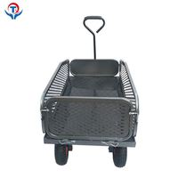 4 roues Pliant Côtés Plate-Forme Chariot de Plage Chariot D'outil De Jardin