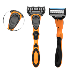 Removable Shaving Blade <b>Razor</b> 3 Blade Poviting Rubber Handle <b>Mens</b> <b>Razors</b> Stainless Steel <b>Razor</b> - Product Image 5