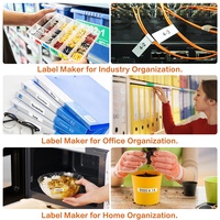 Printer Label Shrink Tube Thermal Transfer Genggam dengan Kabel USB, Printer Barcode 6mm-12mm tanpa Baterai - Produk Stok
