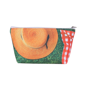 Canvas Cosmetic Storage Bag Zipper Design Thermal Sublimation Printing Practical General Packaging Use - Product Image 1