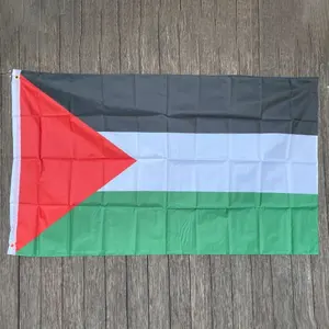 Penjualan Terbaik gratis bendera Palestina Logo negara kustom bendera 3x5 kaki kain poliester bendera Palestina