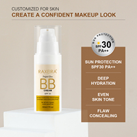 Krim BB Kosmetik SPF 30 PA++ Tabir Surya Alami Perlindungan dari Sinar Matahari Vegan Melembapkan Alas Bedak Krim BB Kustom