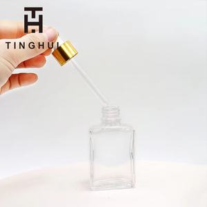 En stock – Flacon compte-gouttes carré/rectangulaire en verre dépoli noir/transparent pour huiles essentielles, avec bouchon – 15 ml, 30 ml, 50 ml, 100 ml - Product Image 6