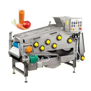 Mesin pembuat jus komersial 0.5-3t/jam, pemeras jeruk buah segar, ekstraktor jus tekan dingin