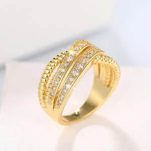 Anello a Linea Incrociata per Donne, Gioiello da Dito Minimalista ed Elegante alla Moda - Product Image 5