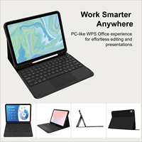 Étui clavier magnétique détachable avec pavé tactile multi-touch pour iPad A16 11e génération 11 pouces / iPad 10e génération 10,9 pouces Housse Folio