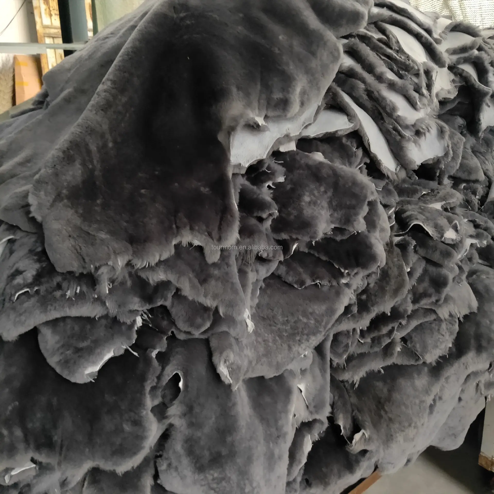Professional custom color sheep skin shearling fur Plate Blanket sheepskin fur blanket