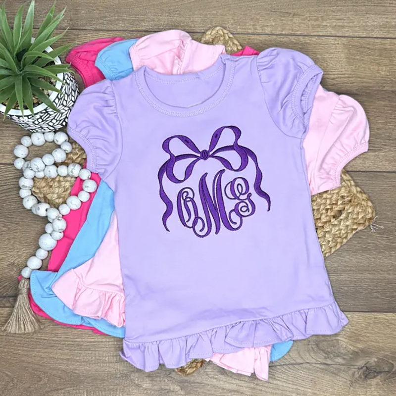 Kids Wholesale Clothing Monogram Custom Striped