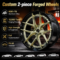 Rines Forjados GW 6061-T6 en Oro Champán, Juego de 2 Piezas, 18 19 20 21 22 Pulgadas, Diseño Blade Star Spoke Deep Barrel, 5x112 5x114.3 para BMW M, Rines de Lujo