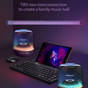 Lonvel Nieuwe Aanwinst Hot Selling Mini Kleurrijke Lichtgevende Draagbare Home Outdoor TWS Bluetooth <span class=keywords><strong>Speaker</strong></span> Bass Subwoofer Draadloze <span class=keywords><strong>Speaker</strong></span> - Product Image 5