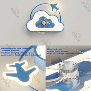 <span class=keywords><strong>Ventilateur</strong></span> de plafond LED intelligent avec lumière, télécommande et commande vocale, <span class=keywords><strong>ventilateur</strong></span> moderne pour chambre à coucher, 6 vitesses, intensité réglable, construction en aluminium - Product Image 4