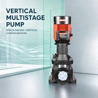 Pompa Sentrifugal Vertikal Inline 380V Tiga Fasa Pompa Sirkulasi HVAC Pompa Pipa untuk Sistem Air Pemanas Pendingin