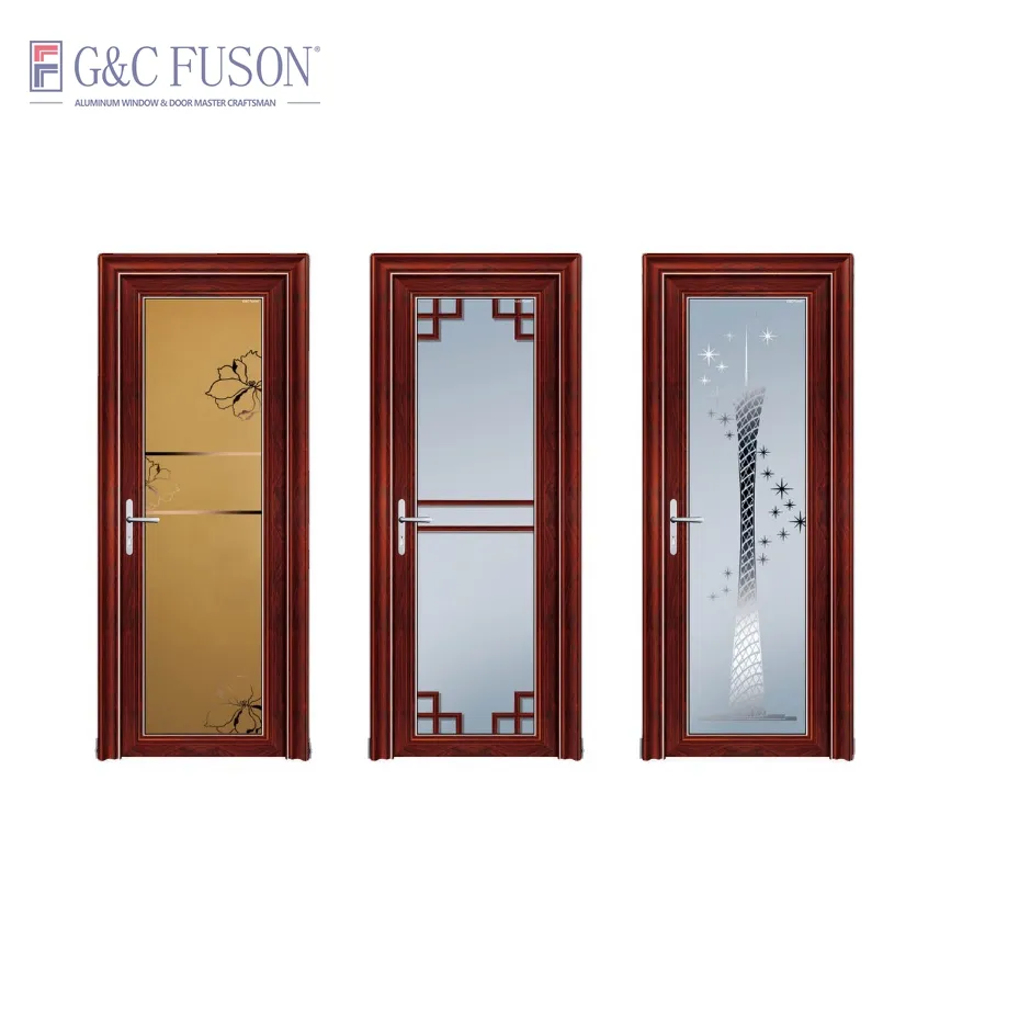 Fuson Design unico personalizzato commerciale esterno esterno esterno porte e finestre in alluminio a battente con doppi vetri porte francesi