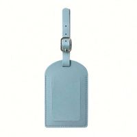 Étiquette de bagage personnalisée en cuir PU souple, réglable, multicolore, de luxe, résistante à l'eau, écologique, pour valise