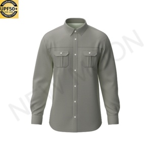 เสื้อตกปลาผู้ชายแบบสั่งทำพิเศษ แขนยาว ผ้าโพลีเอสเตอร์ ป้องกันแสงแดด UPF50+ สำหรับเล่นกีฬาตกปลา - Product Image 4