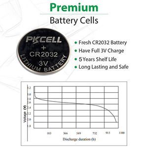 PKCELL <span class=keywords><strong>3v</strong></span> кнопочный кучи Cmos Cr2032 батарейный блок для светодиодной вспышки - Product Image 4