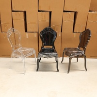 Chaises de fête de mariage transparentes en plastique acrylique polypropylène transparent