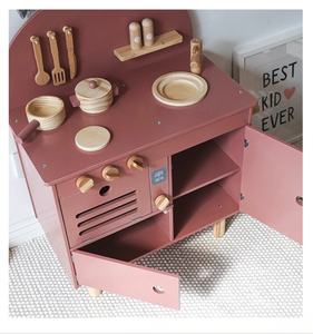Jouets de cuisine en bois de Style nordique, caisse de cuisine Portable, fait à la main, beau décor, pour enfants, ensemble autres meubles - Product Image 4